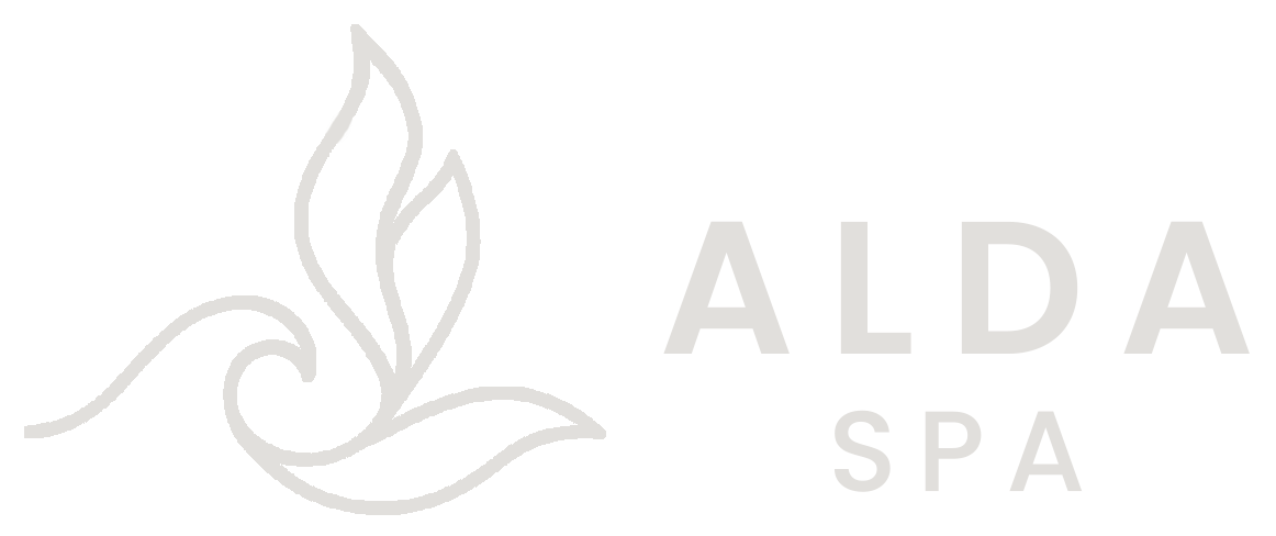 Alda Spa Logo, artfully merging a wave and flame.